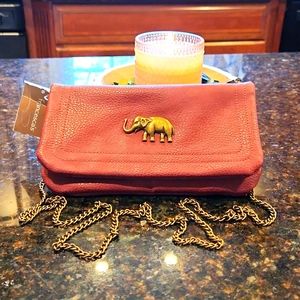 NWT Burgandy Elephant Cross body Bag